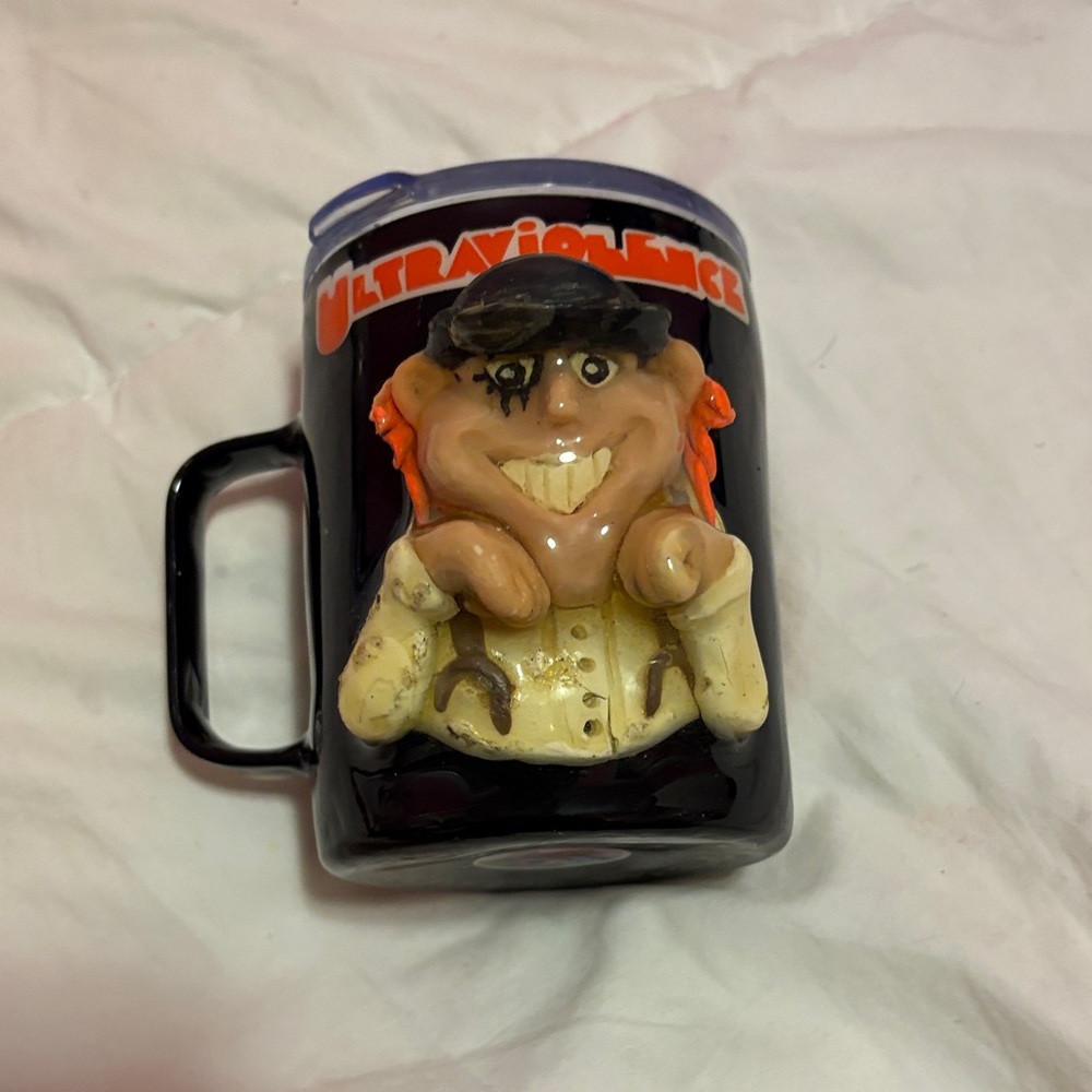 Black Mug with 3D Character Design